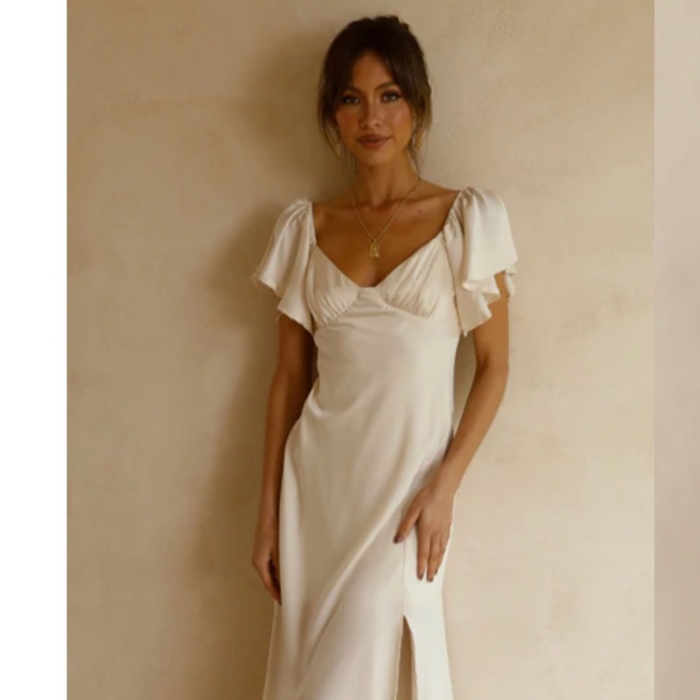 BILLY J LOUISA MIDI DRESS IN IVORY 🤍 BRAND NEW